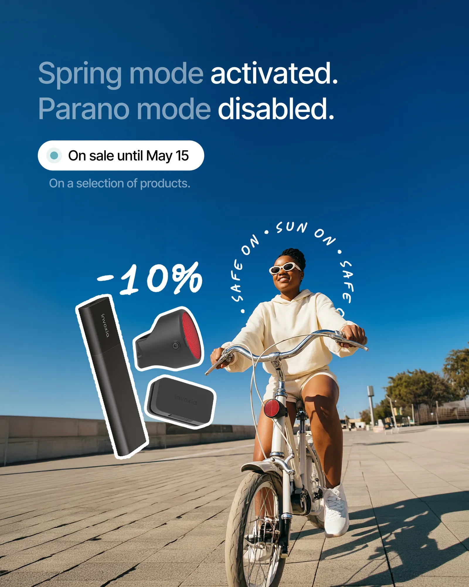 Sun On. Safe On. — spring urban theft awareness campaign